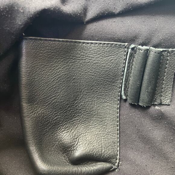 VTG Leather Bucket Purse Pattie Jarrell Black Convertible Sling Western 90s Boho - Picture 7 of 15